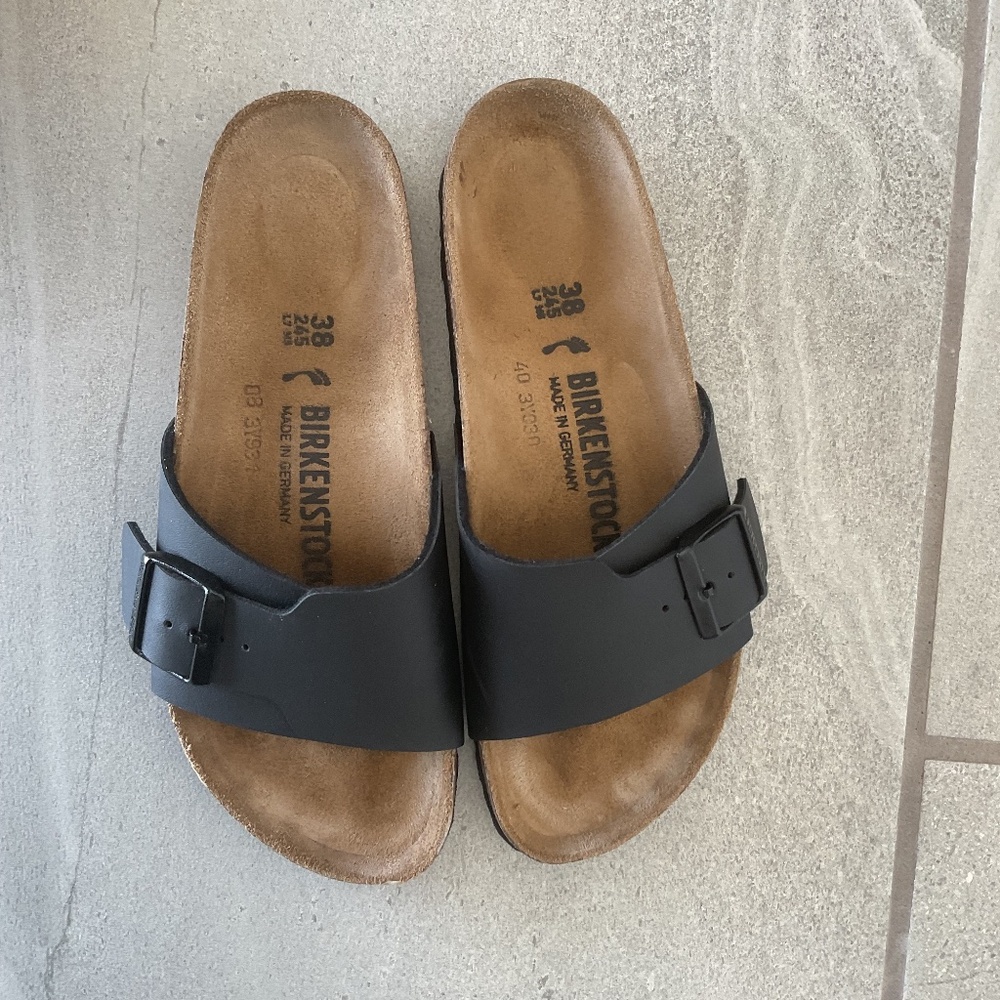 Birkenstock Black Leather Sandals